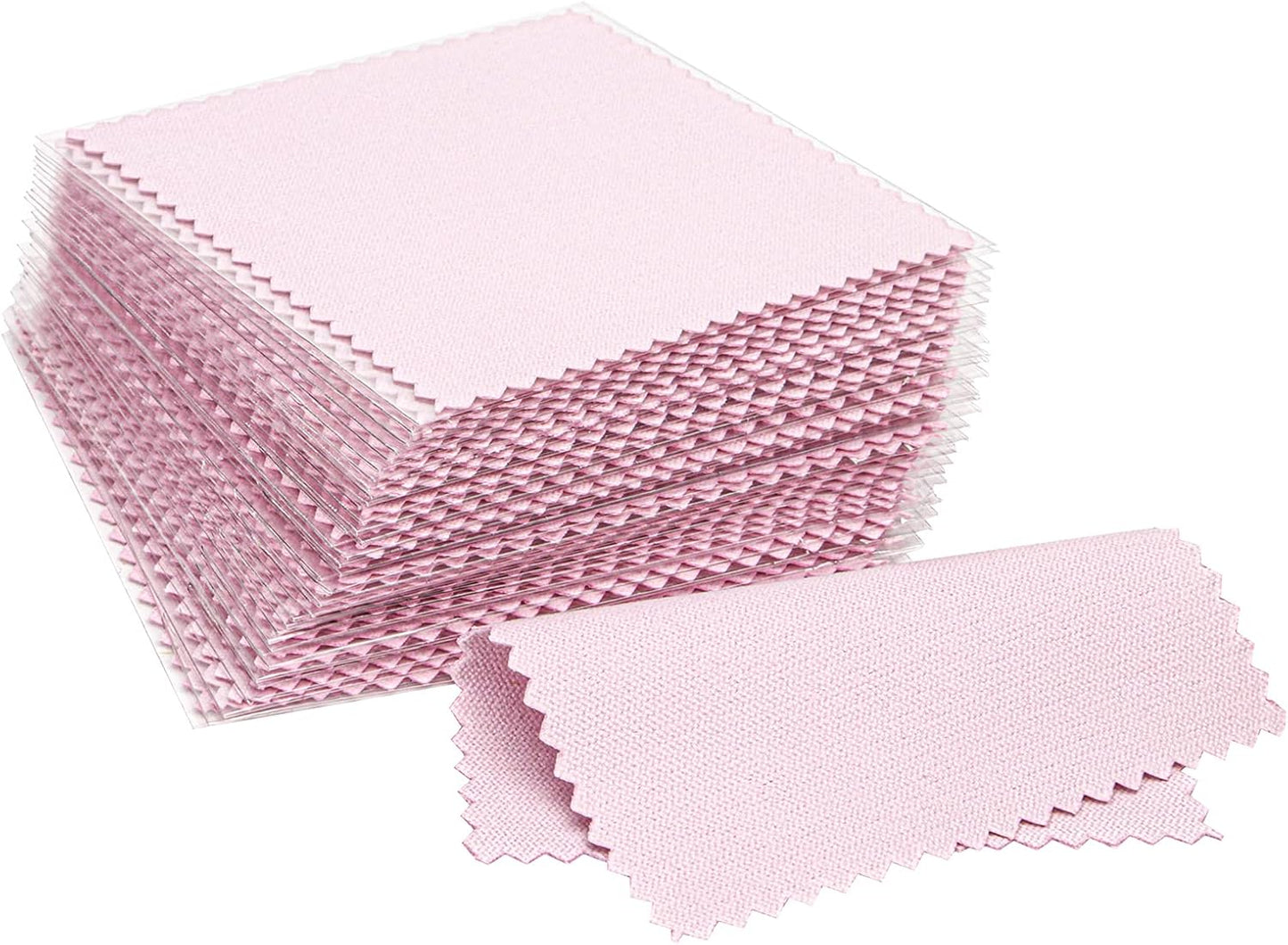 CATIFLIN 100pcs Jewelry Cleaning Cloth, Silver Polishing Cloth Individually Wrapped, Small Jewelry