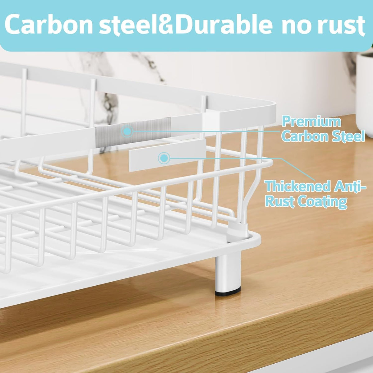 Dish Drying Rack - Space Saving Dish Rack - Dish Racks for Kitchen Counter with