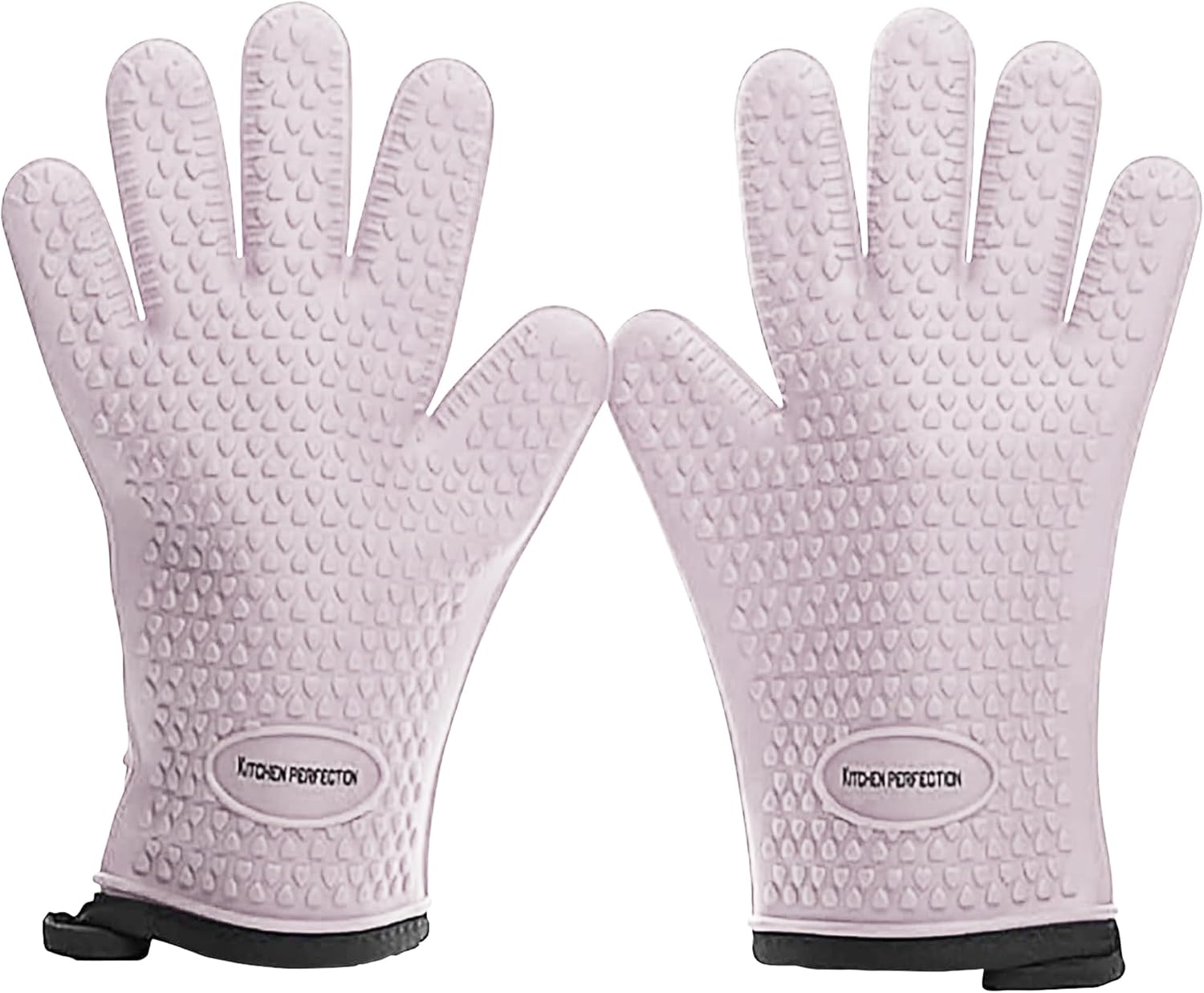 KITCHEN PERFECTION XL Silicone Smoker Oven Gloves for Women -Extreme Heat Resistant BBQ Gloves