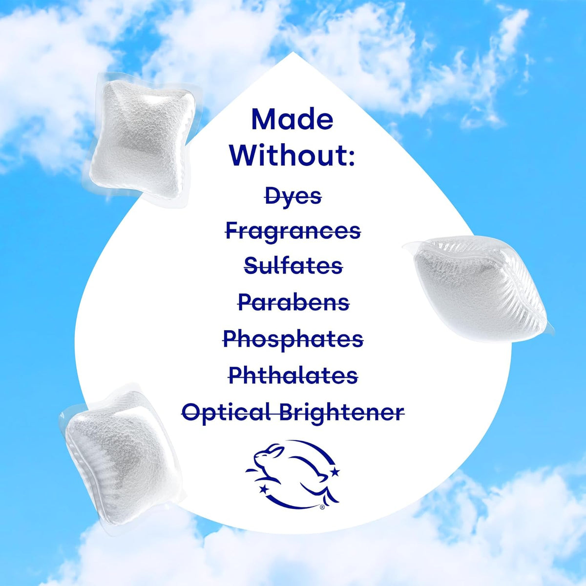 Dropps Laundry Fabric Softener Pods, Unscented (64 Count) - Fabric Softener Liquid Pods for Fluffy