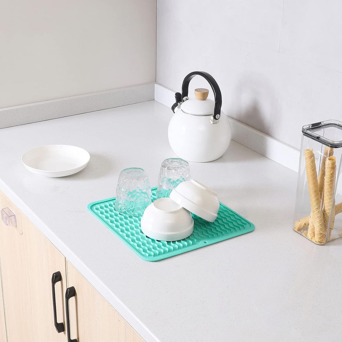 Silicone Dish Drying Mat for Multiple Usage,Easy clean,Eco-friendly,Heat-resistant Silicone Mat for