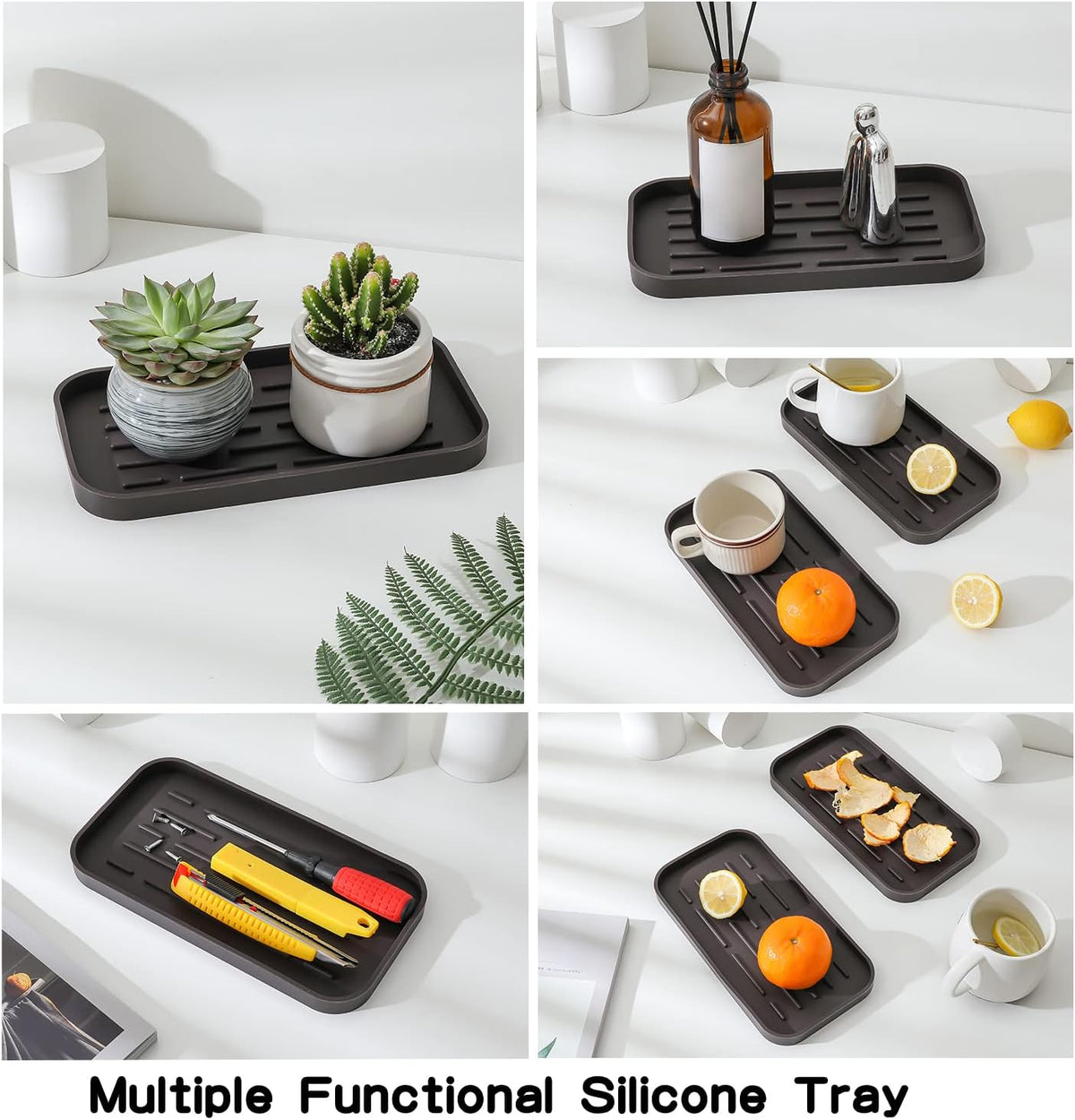 Silicone Kitchen Sink Organizer Tray for Multiple Usage,Eco-Friendly Sponges Holder for Kitchen