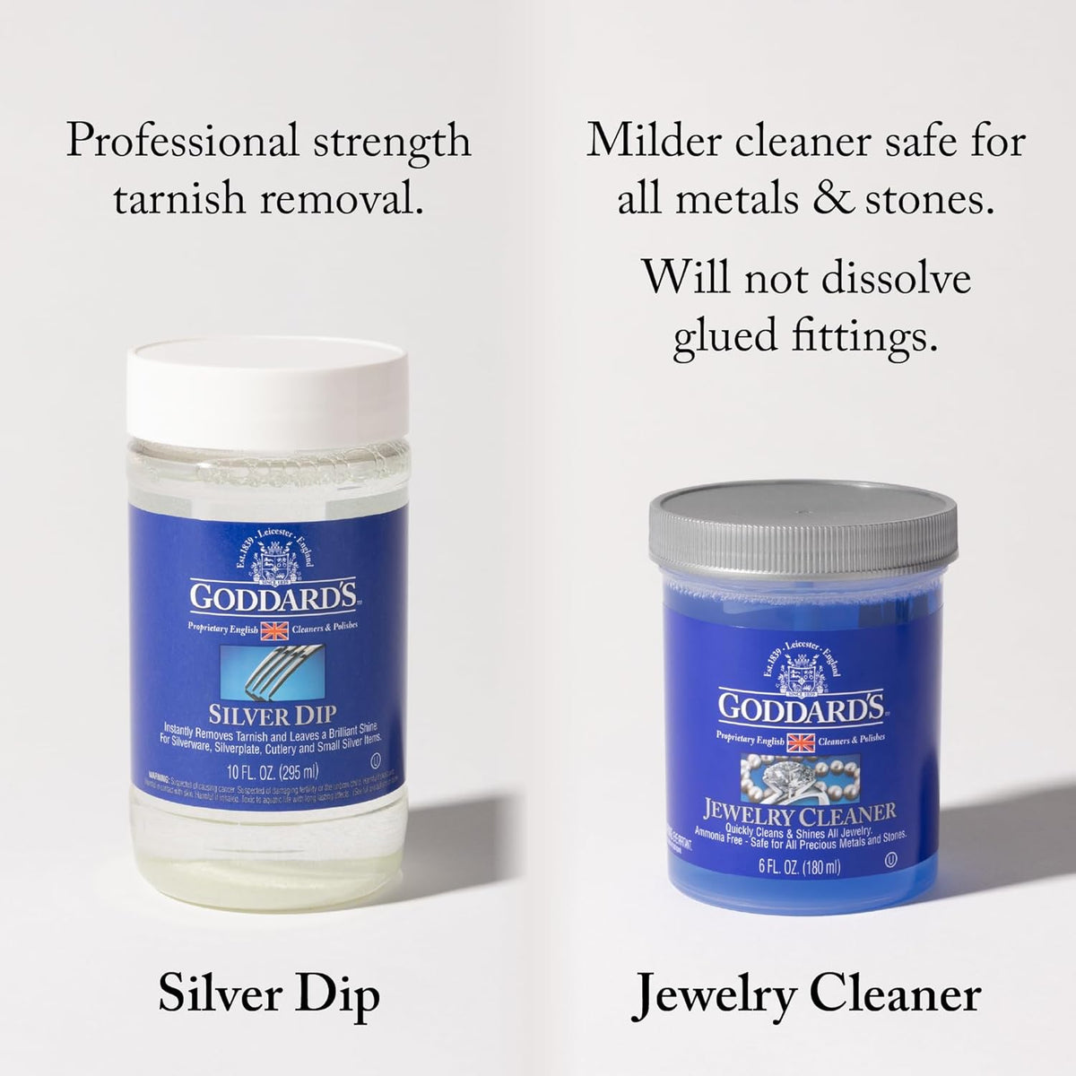 Goddard’s Silver Cleaner Dip – Silver Jewelry Cleaner Solution for Filigree Metalwork & Small Items