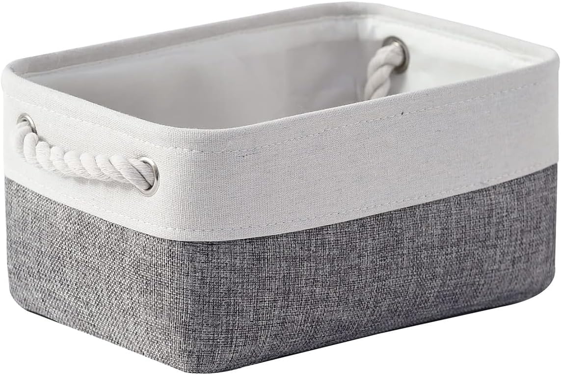TheWarmHome Organization and Storage Basket for Shelves - 12x8x5.2 inch 1 Pack Fabric Storage