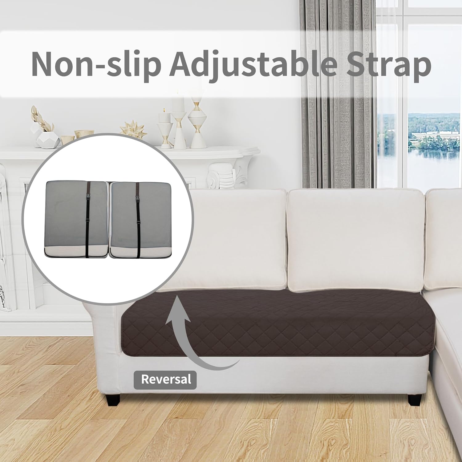 Easy-Going Sectional Couch Covers for Dogs L Shape Sofa Cover Reversible Sofa Slipcover Chaise