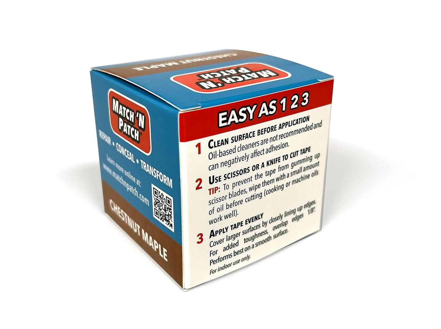 MATCH 'N PATCH Realistic Wood Grain Repair Tape - Durable Multi-Use Adhesive Tape for Furniture