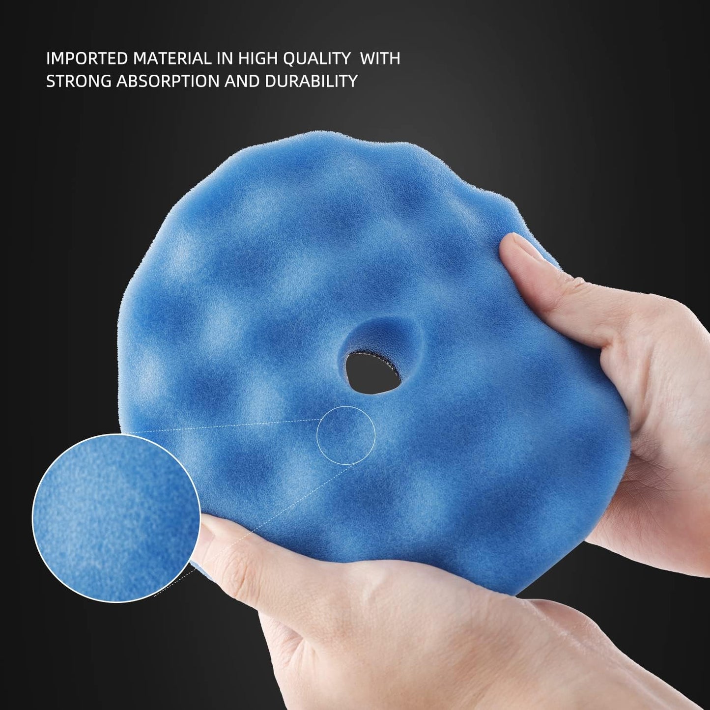 Buffing Polishing Pads, ZFE 7Pcs 6"(150mm) Waffle Foam Buffing Pads Polishing Pads Wool Pad Kit for