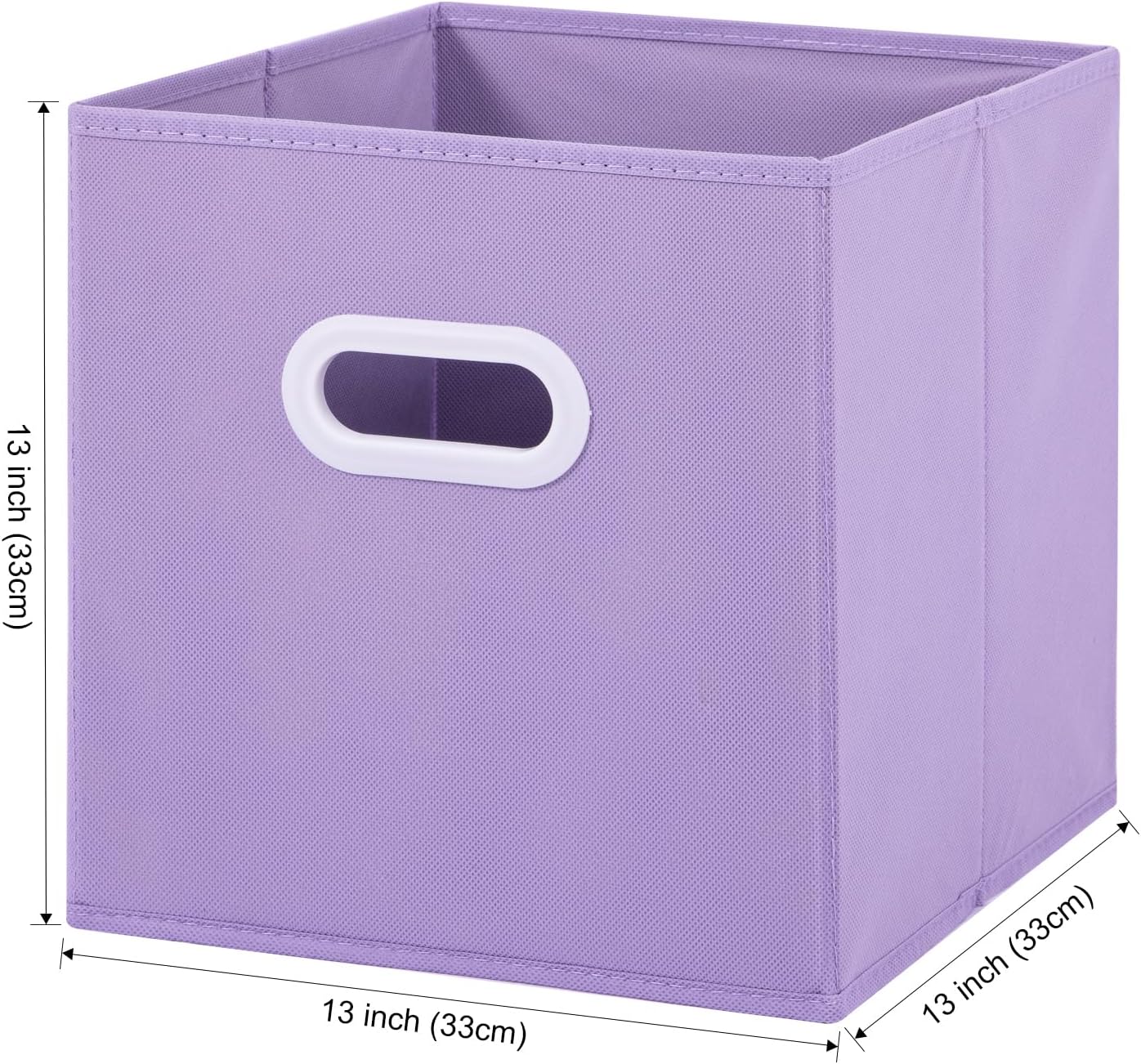 Stero Fabric Storage Cubes Bins, 13 inch Fun Colored Foldable Storage Baskets with Dual Plastic