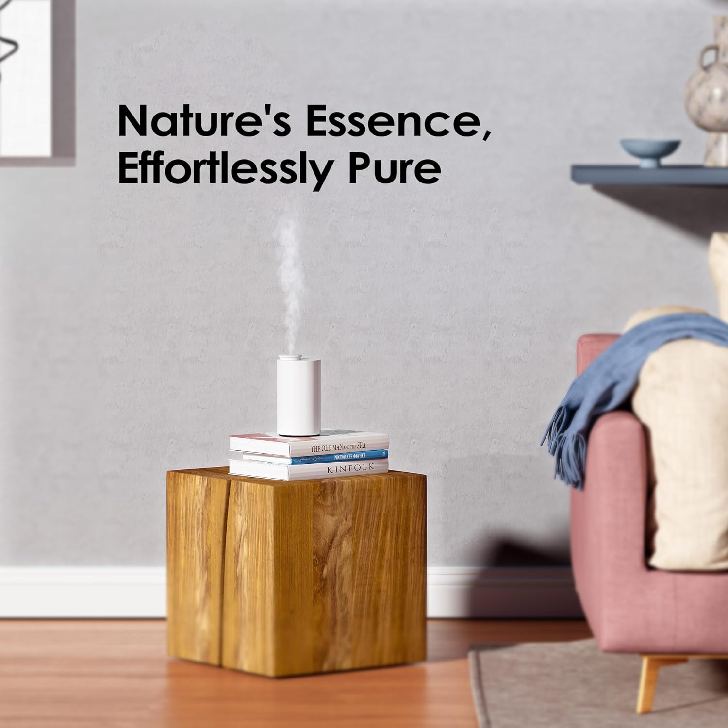 Waterless Diffuser for Essential Oil, Battery Operated Nebulizer, 0.7 Fl.Oz./ 20mL Capacity, Mini