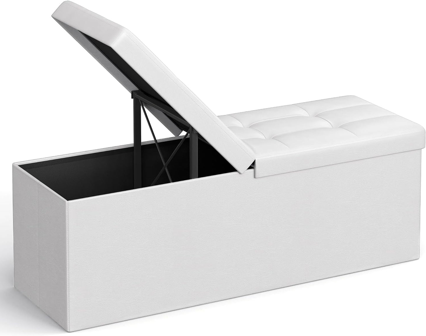 SONGMICS MAZIE Collection - 43 Inches Storage Ottoman Bench with Flipping Lid, Storage Chest with
