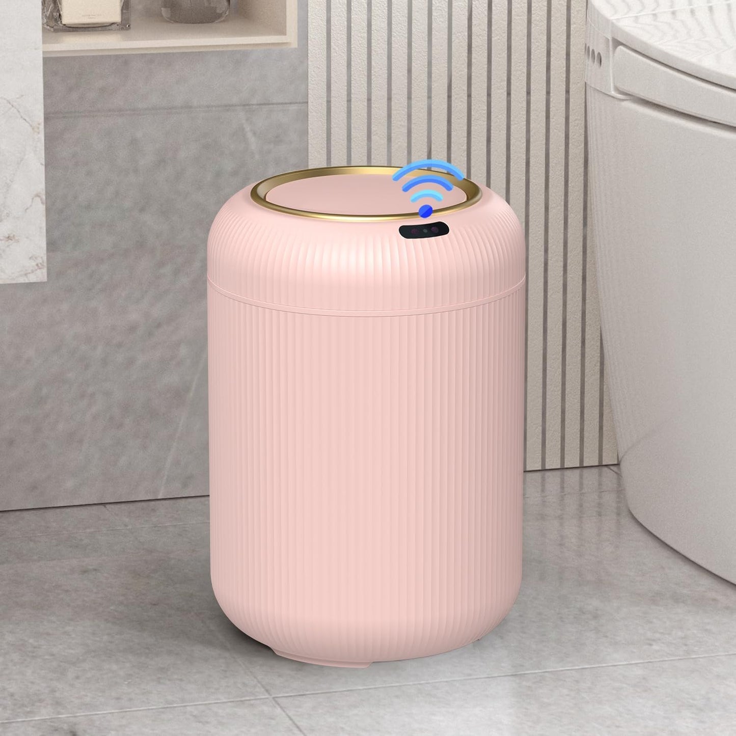 Smart Bathroom Trash Can with Lid，3 Gallon Bathroom Garbage Can Automatic Touchless，Motion Sensor