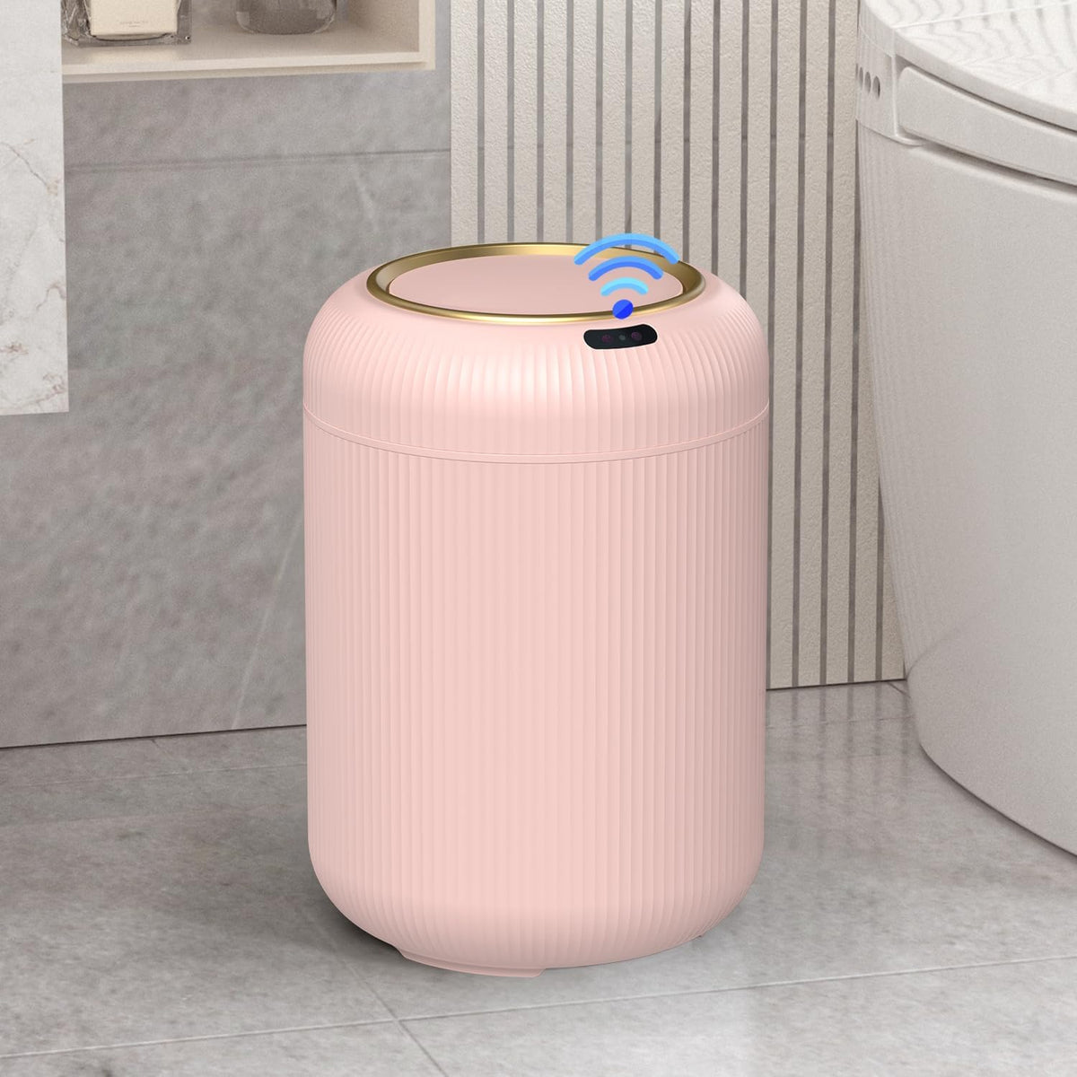 Smart Bathroom Trash Can with Lid，3 Gallon Bathroom Garbage Can Automatic Touchless，Motion Sensor