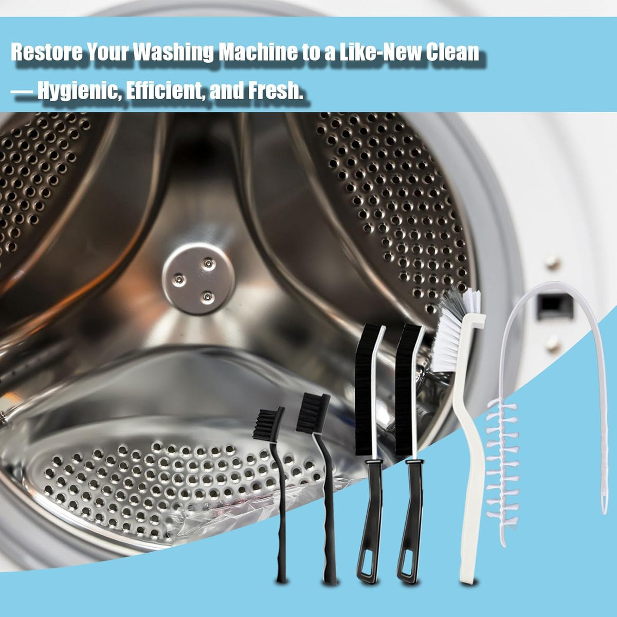 Washing Machine Cleaning Brush,Dryer Cleaning Brush,Crevice Brush for Bathroom, Shower & Kitchen