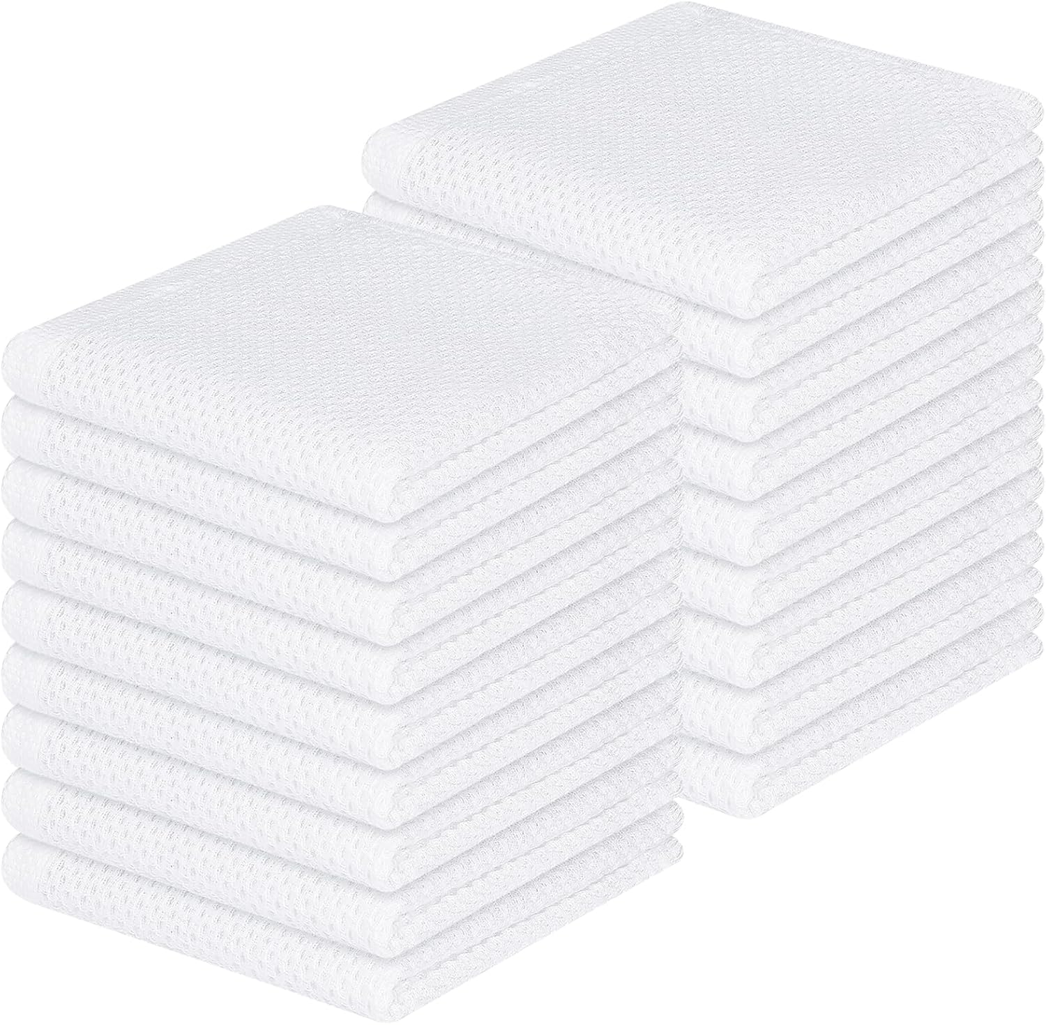 Homaxy 100% Cotton Waffle Weave Kitchen Dish Cloths, Ultra Soft Absorbent Quick Drying Dish Towels