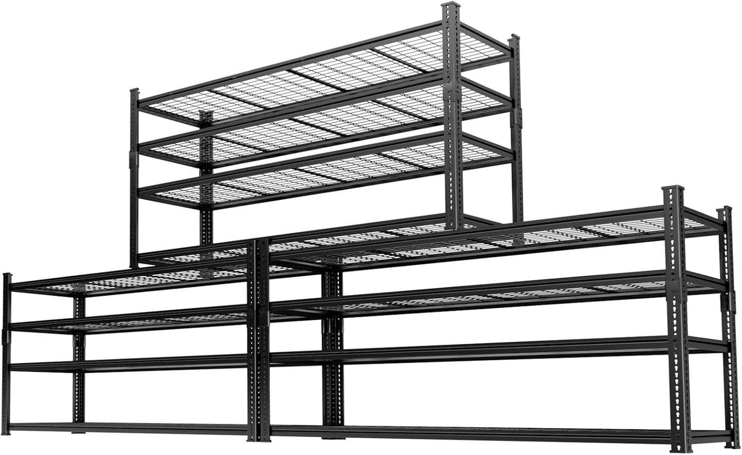 Storage Shelves Heavy Duty 3 PCS, 60"L x 24"W x 60"H Garage Wire Shelving Unit Loads 2640LBS