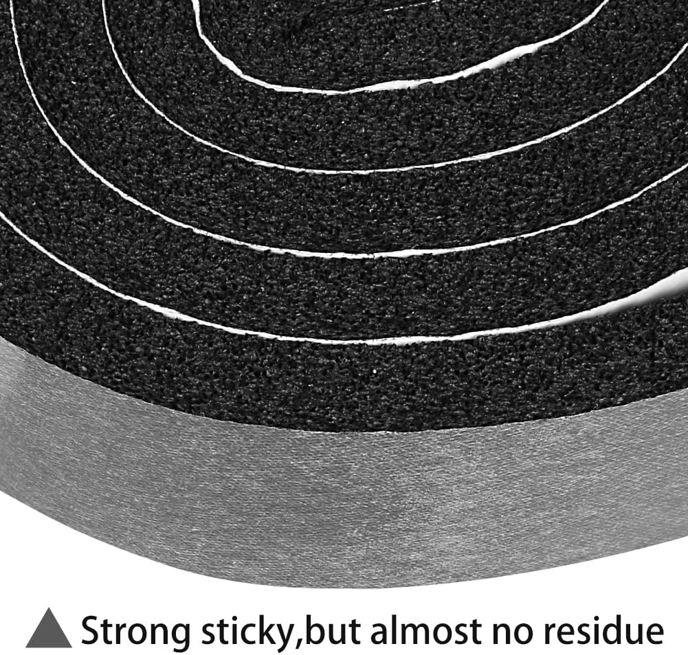 2 Rolls 1/2 Inch W 1/4 T Weather Stripping Air Conditioner Open Cell Foam Seal Tape, Window