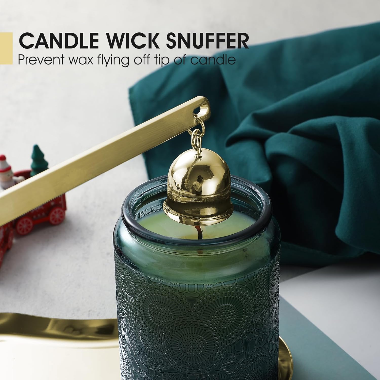 PATOISE 4 in 1 Candle Accessory Set, Candle Wick Trimmer Cutter, Candle Snuffer, Candle Wick