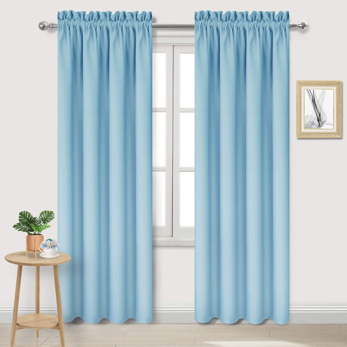 DWCN Blackout Curtains for Bedroom – Thermal Insulated Energy Saving Drapes for Living Room, Light