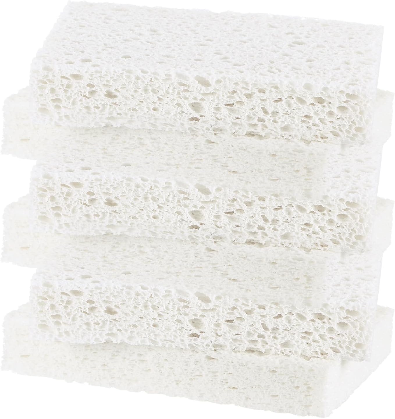 6-Pack Kitchen Sponges, Condense Eco Cellulose Non-Scratch Scrub Heavy Sponge for