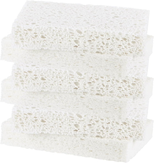 6-Pack Kitchen Sponges, Condense Eco Cellulose Non-Scratch Scrub Heavy Sponge for