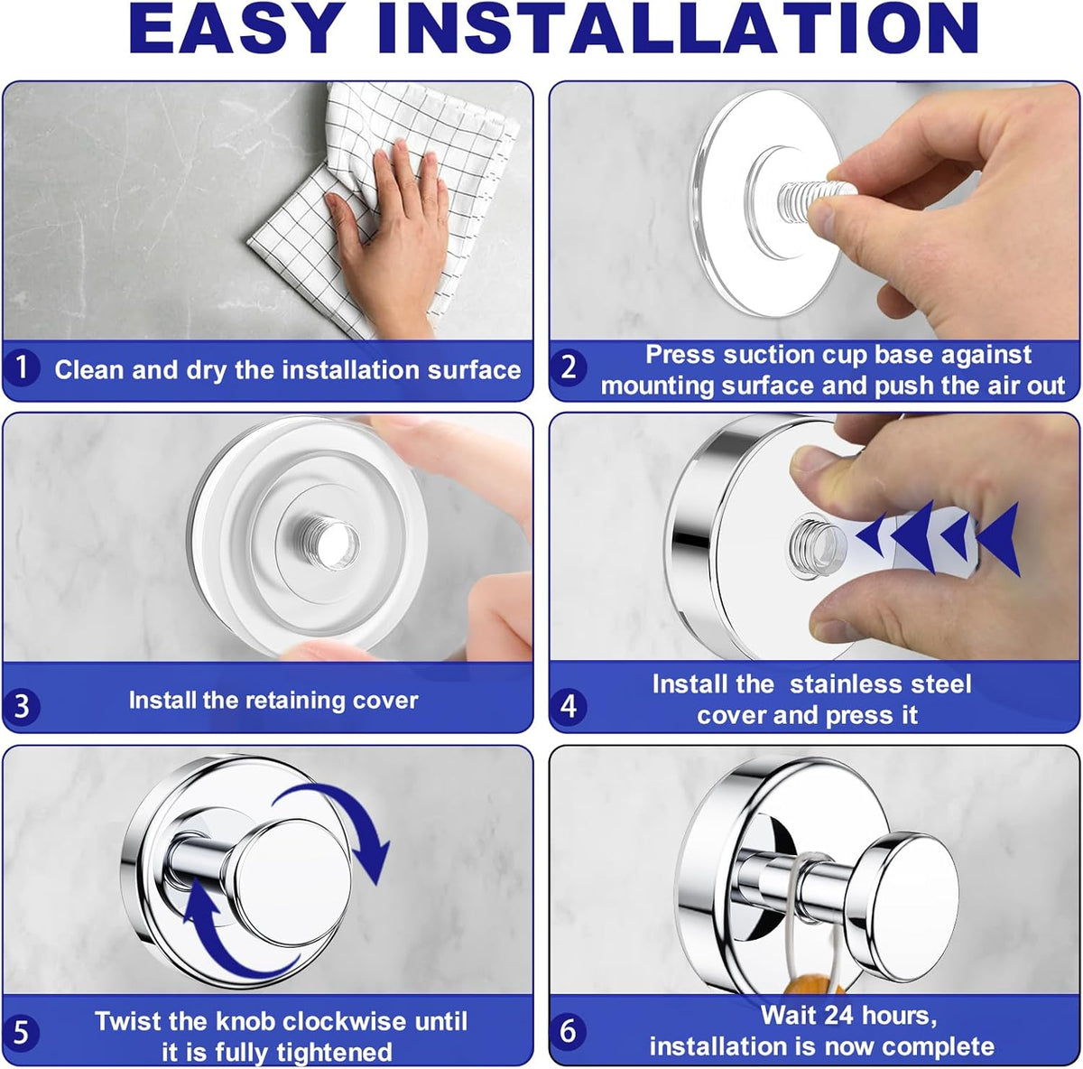 Suction Cup Hooks for Shower, Removable Towel Hooks for Bathroom Window Glass Door Wall, Bath Robe
