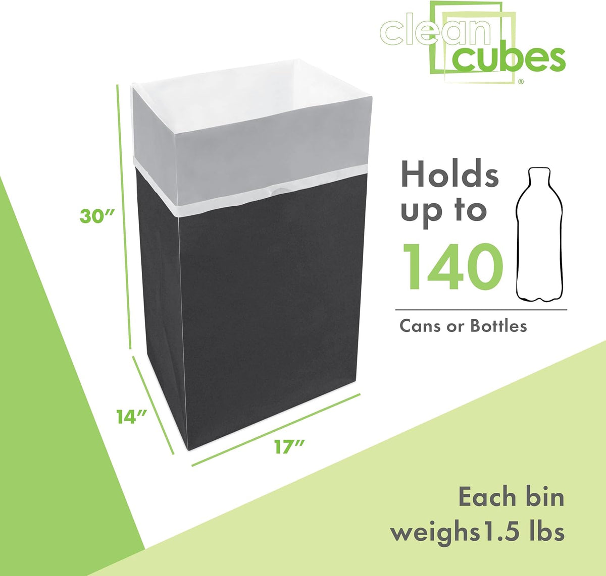 30 Gallon Disposable Pop-Up Trash Cans (3-Pack) with Fitted Bags – Foldable Garbage & Recycling