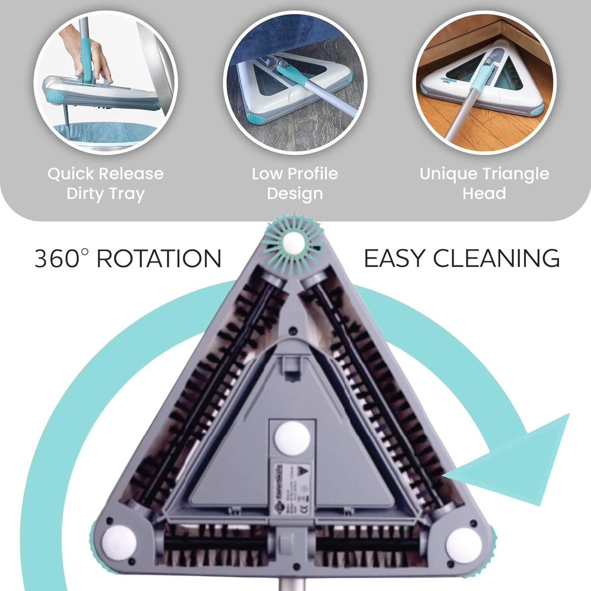 Zippi Sweeper Pro - 2025 New and Improved Lightweight Sweeper, Perfect for Short Carpet Hardwood