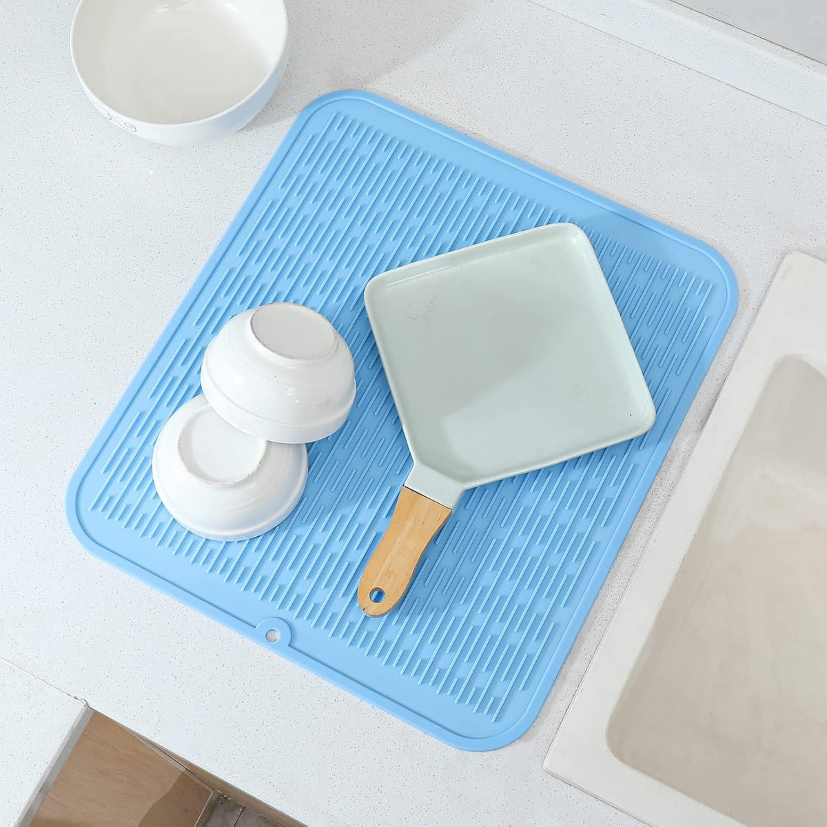 Silicone Dish Drying Mat for Multiple Usage,Easy clean,Eco-friendly,Heat-resistant Silicone Mat for