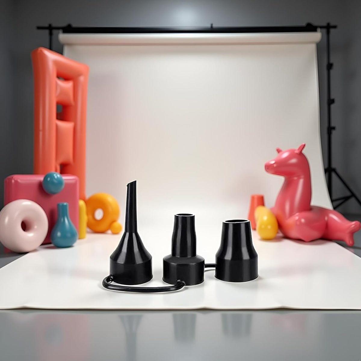 3 Sizes Black Air Pump Replacement Nozzles, Plastic Pump Nozzles,Inflatable Pump Nozzles Head,Air