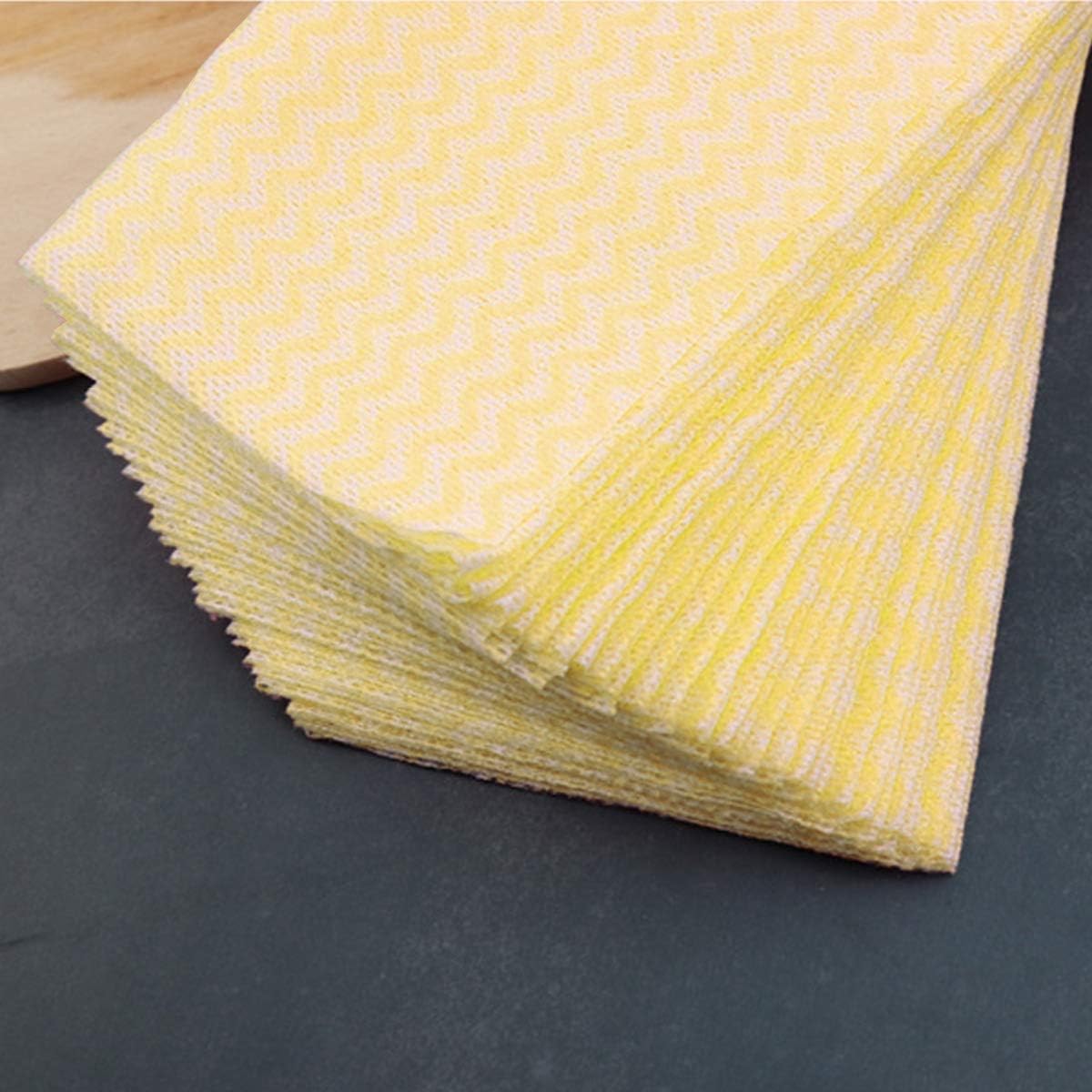 KMAKII 80 Pack Disposable Dish Cloths Heavy Duty Reusable Cleaning Wipes Dish Rags For Kitchen, 14