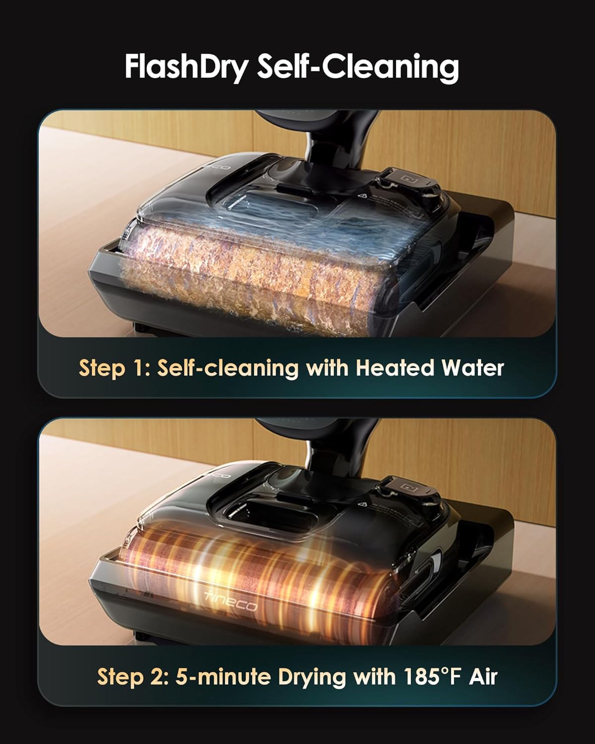 Tineco Floor One S7 Artist Wet Dry Vacuum Cleaner, 22kPa Suction, iLoop Smart Sensor, DualBlock
