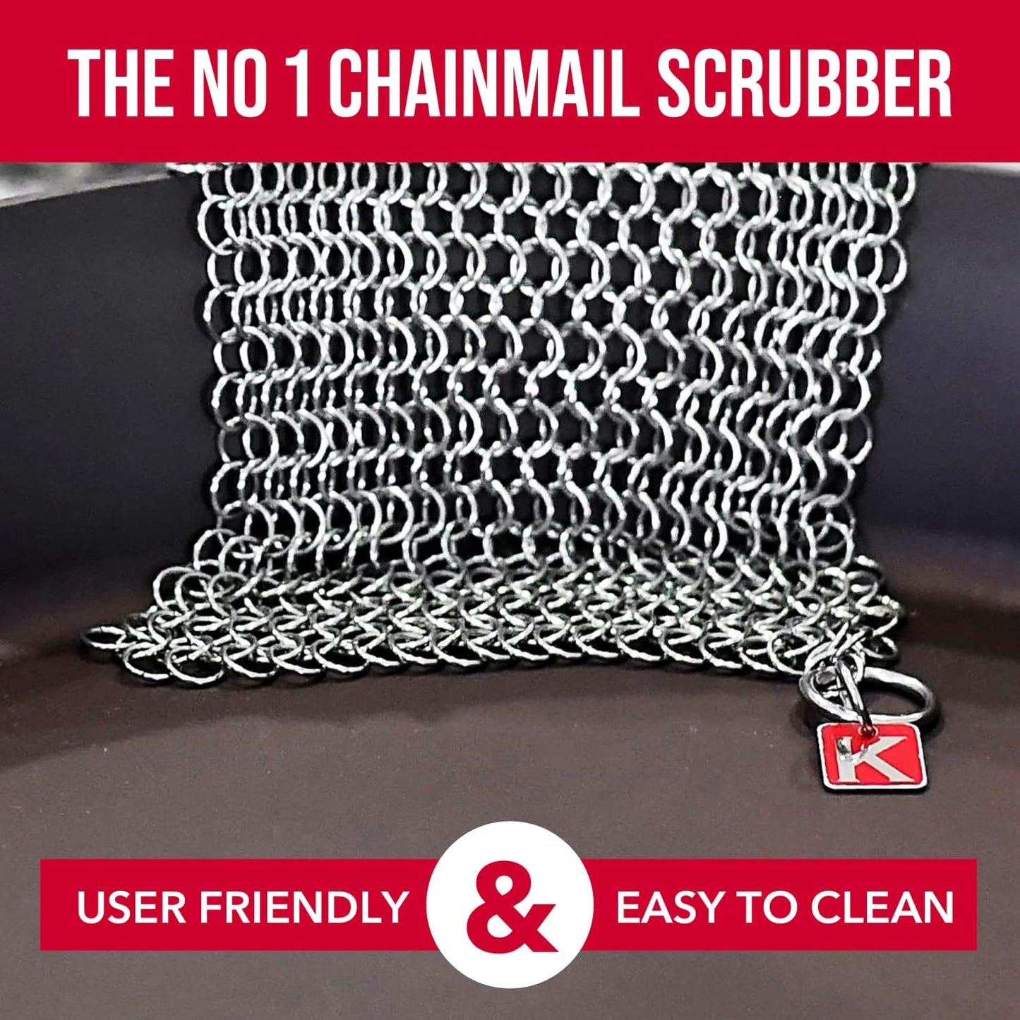 Knapp Made CM Scrubber 6" Small Ring Cast Iron Scrubber - Cast Iron Cleaner for Hard Anodized