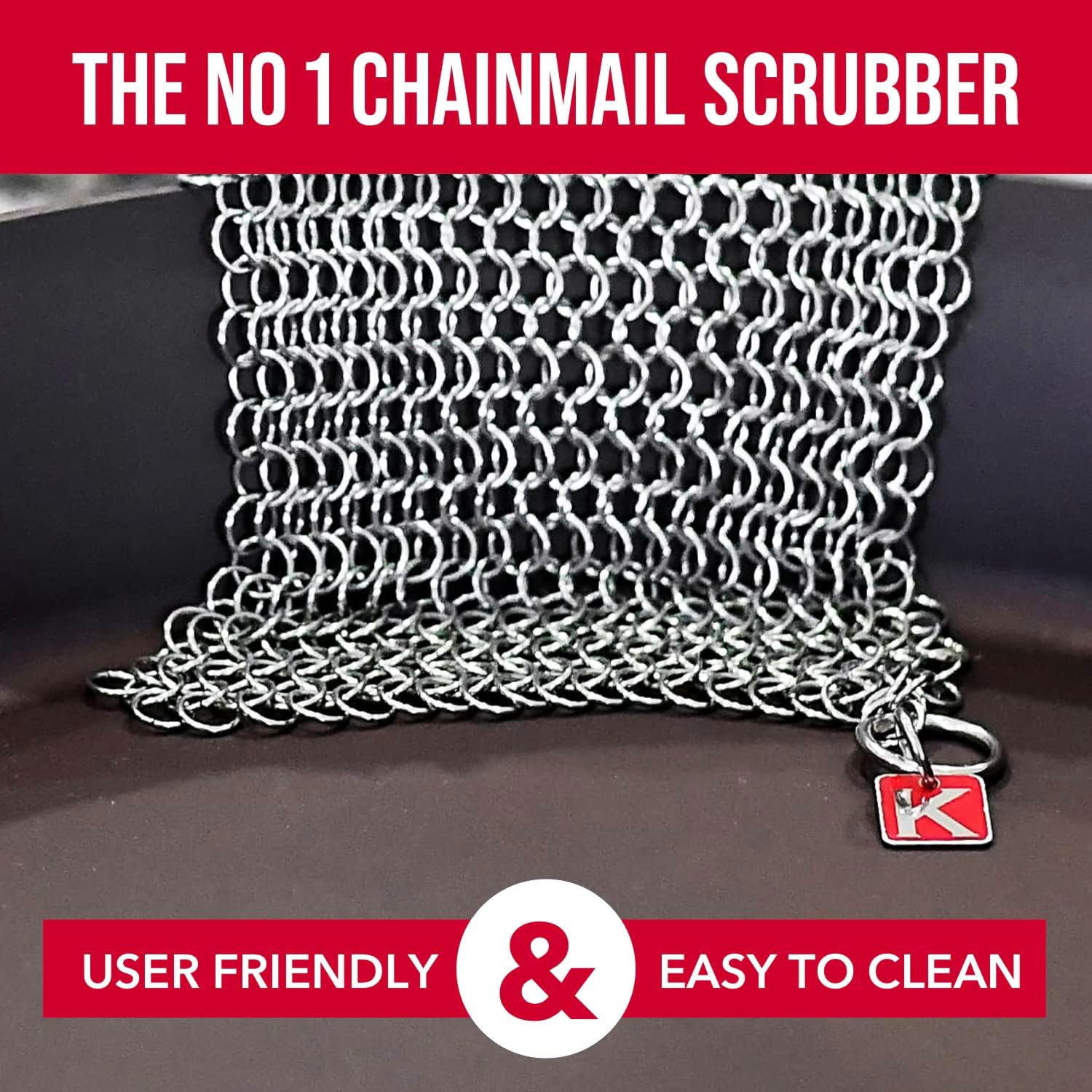 Knapp Made CM Scrubber 6" Small Ring Cast Iron Scrubber - Cast Iron Cleaner for Hard Anodized