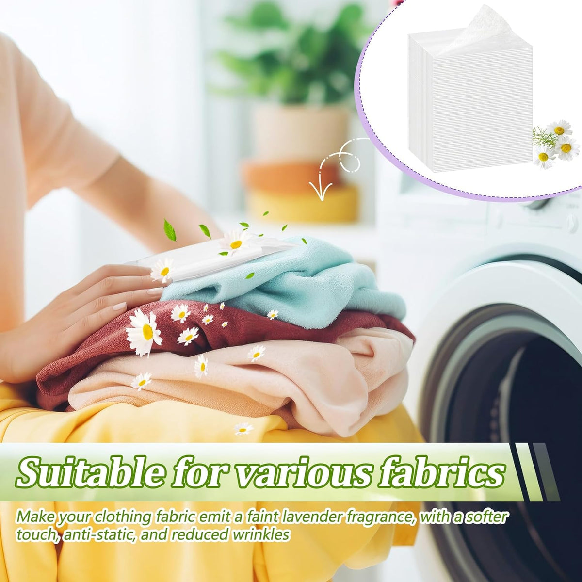 600 Count Dryer Sheets Bulk Fabric Softener Fresh Scent Dryer Sheets Naturally Softens and Removes