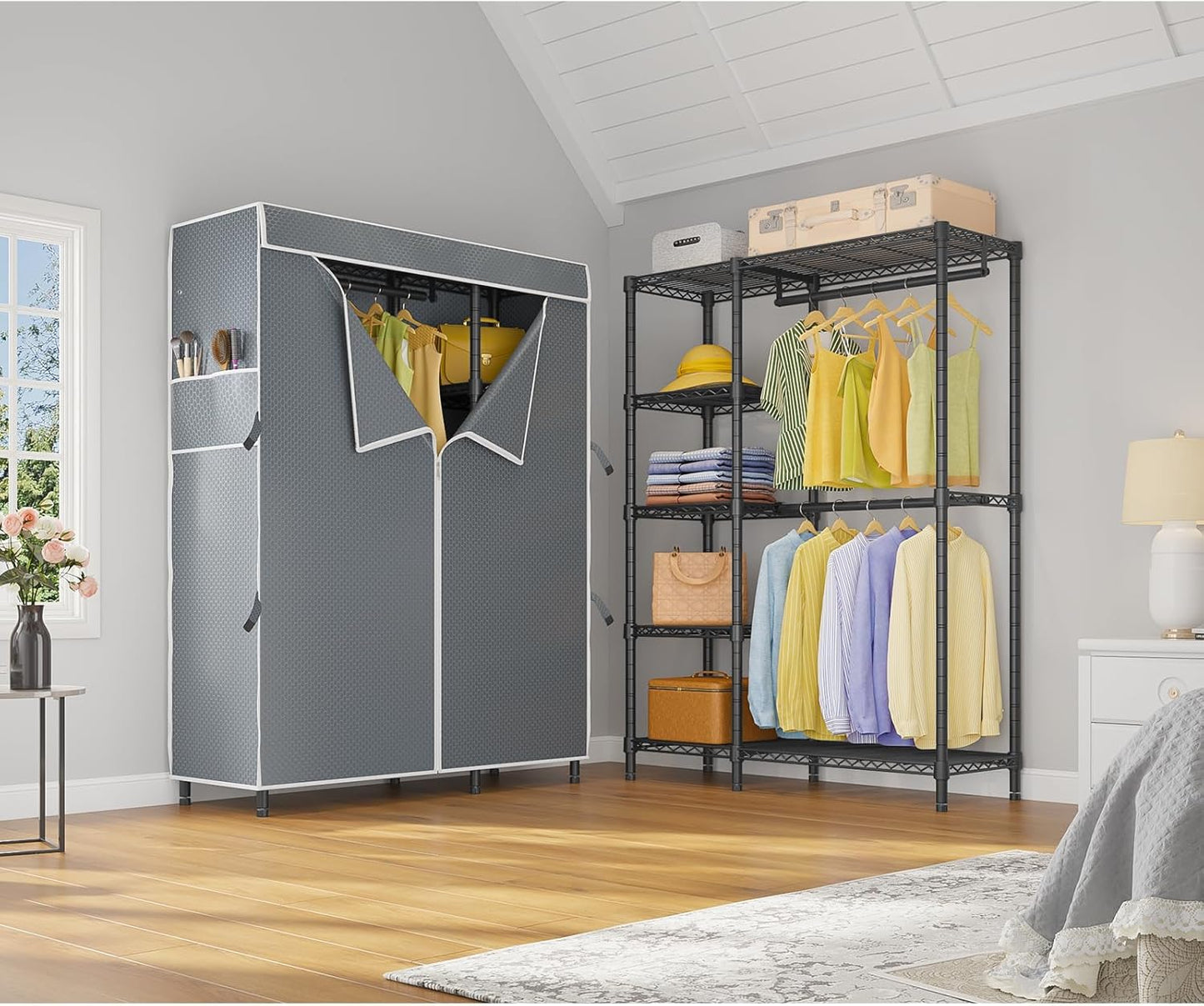 VIPEK V7C Garment Racks with Cover Portable Closets for Hanging Clothes, Heavy Duty Clothes Rack