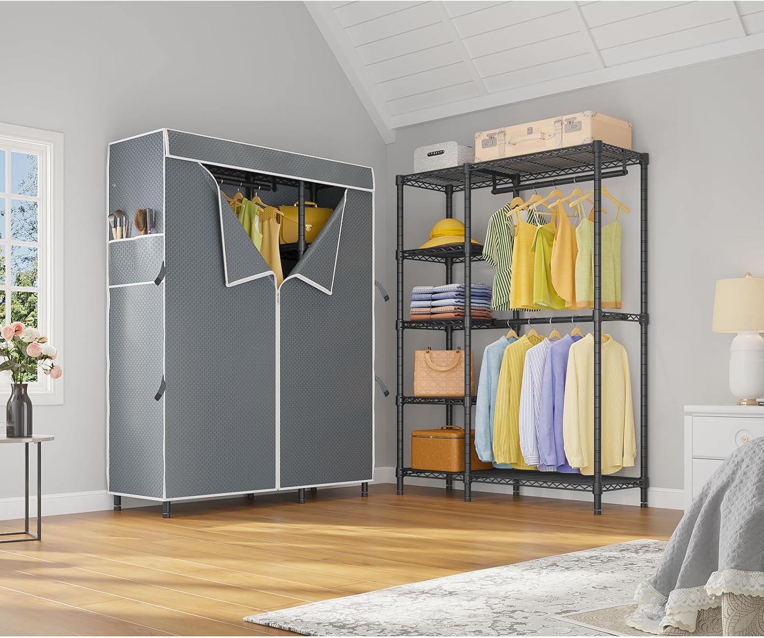 VIPEK V7C Garment Racks with Cover Portable Closets for Hanging Clothes, Heavy Duty Clothes Rack