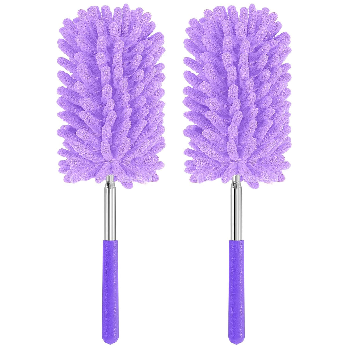 Mini Duster for Cleaning, 360° Bendable Hand Dusters with Extension Pole, Washable Small Duster for