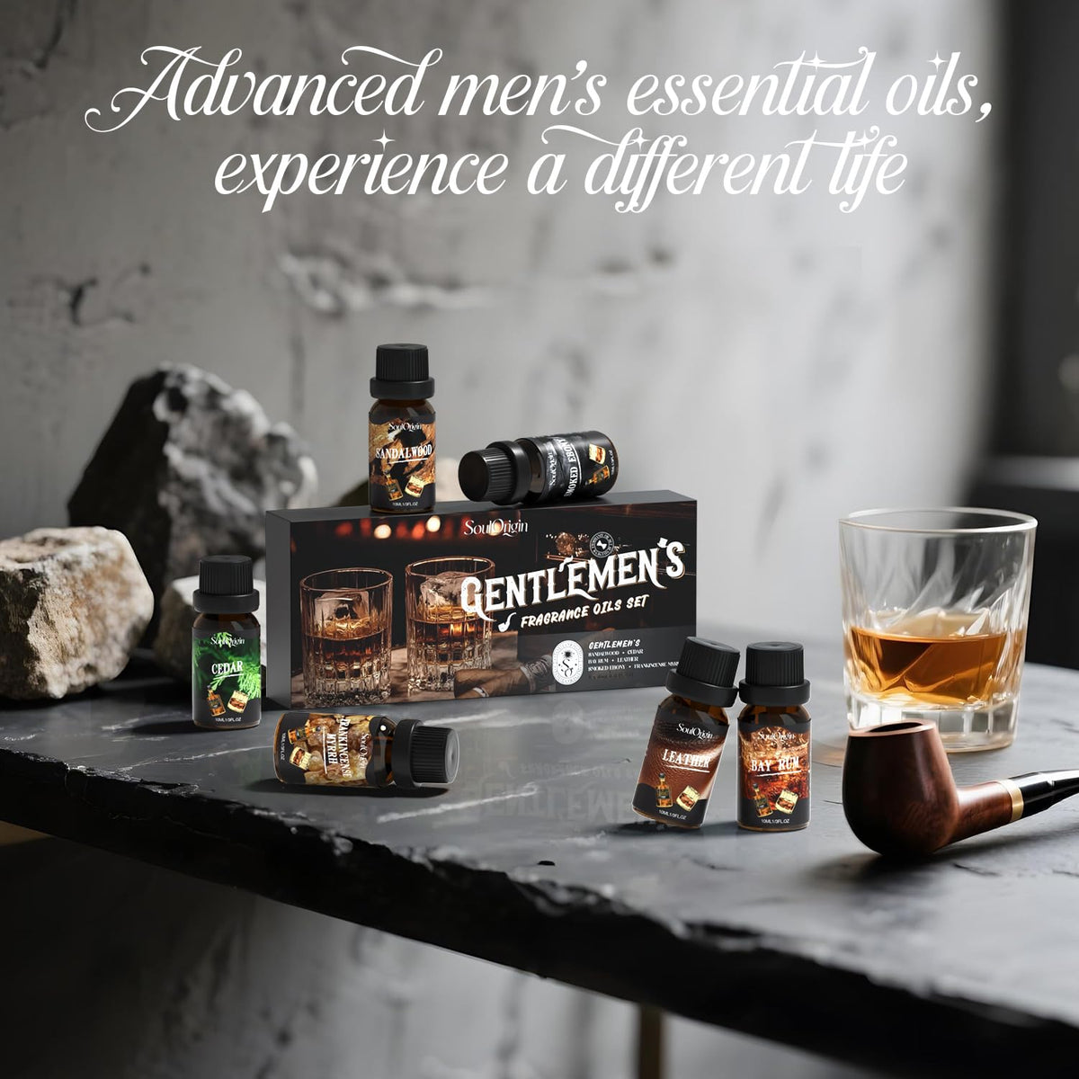 Gentleman Fragrance Oils Set, Essential Oil for Diffuser, Diffuser Oil, Use for Soap Candle Making