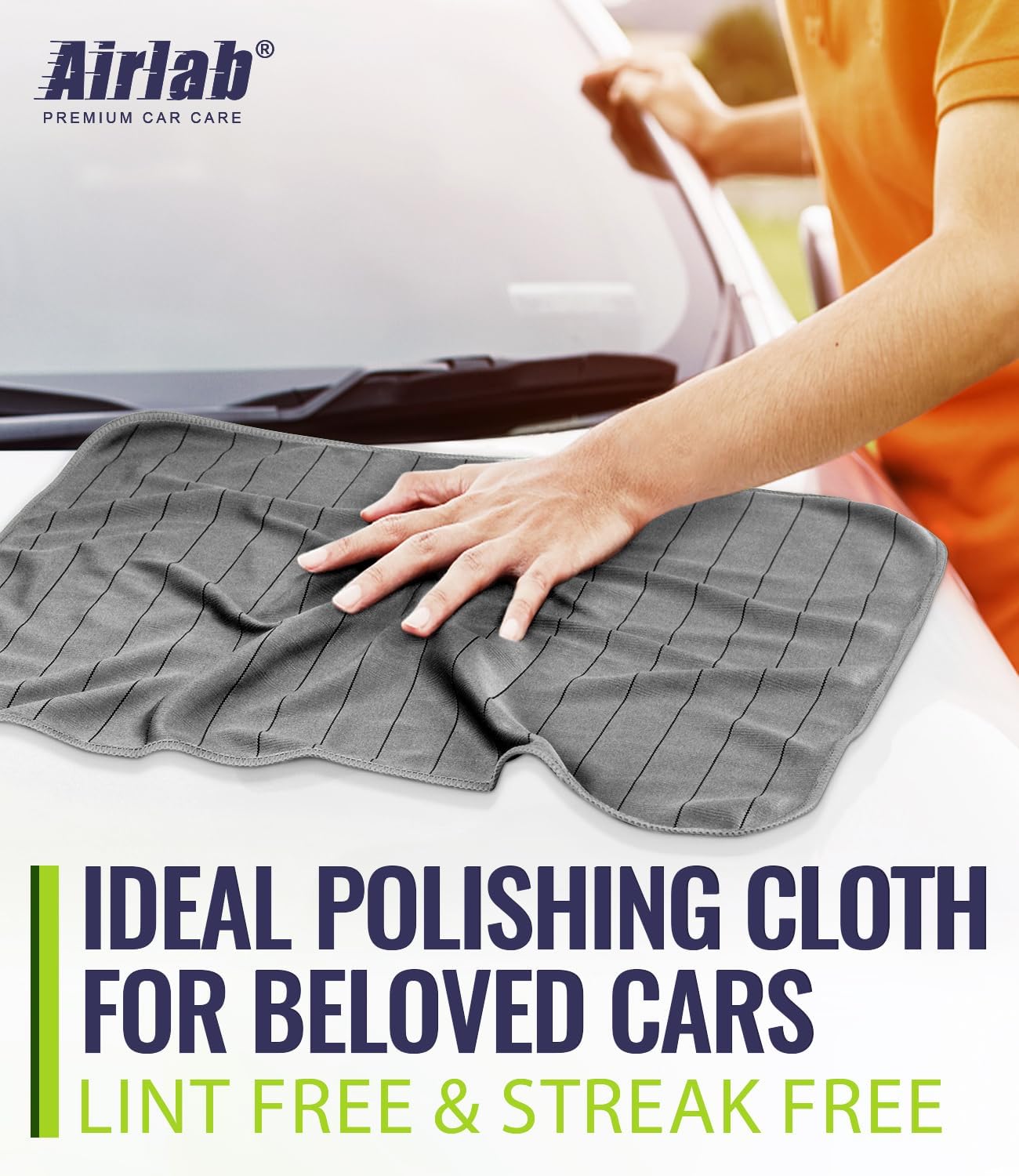 Airlab Carbon Microfiber Towels for Car Drying Window Glass Cleaner Magic Cleaning Cloth Auto