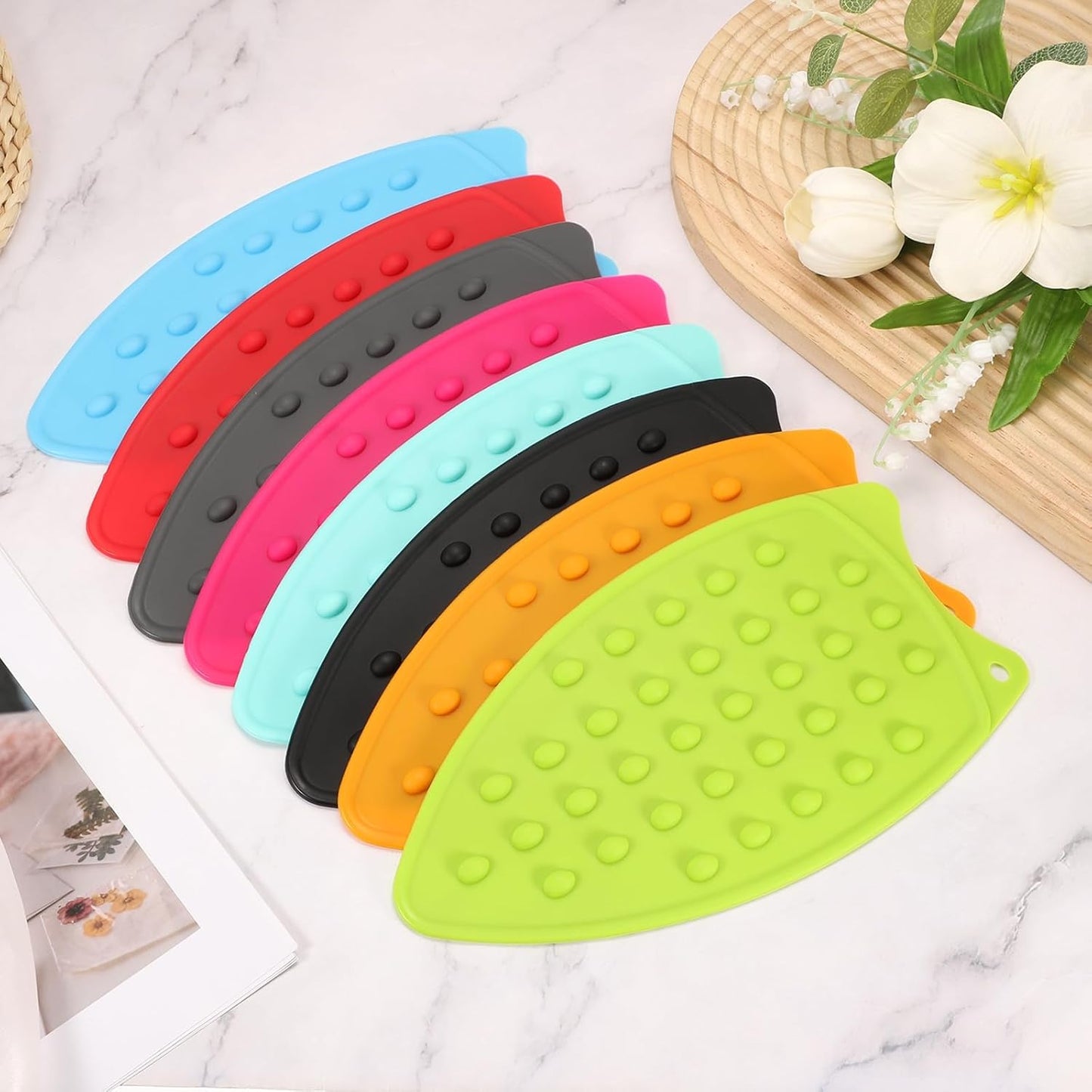 PATIKIL Silicone Iron Rest Pad, Multipurpose Hot Heat Resistant Iron Rest Plate Protective Pad for