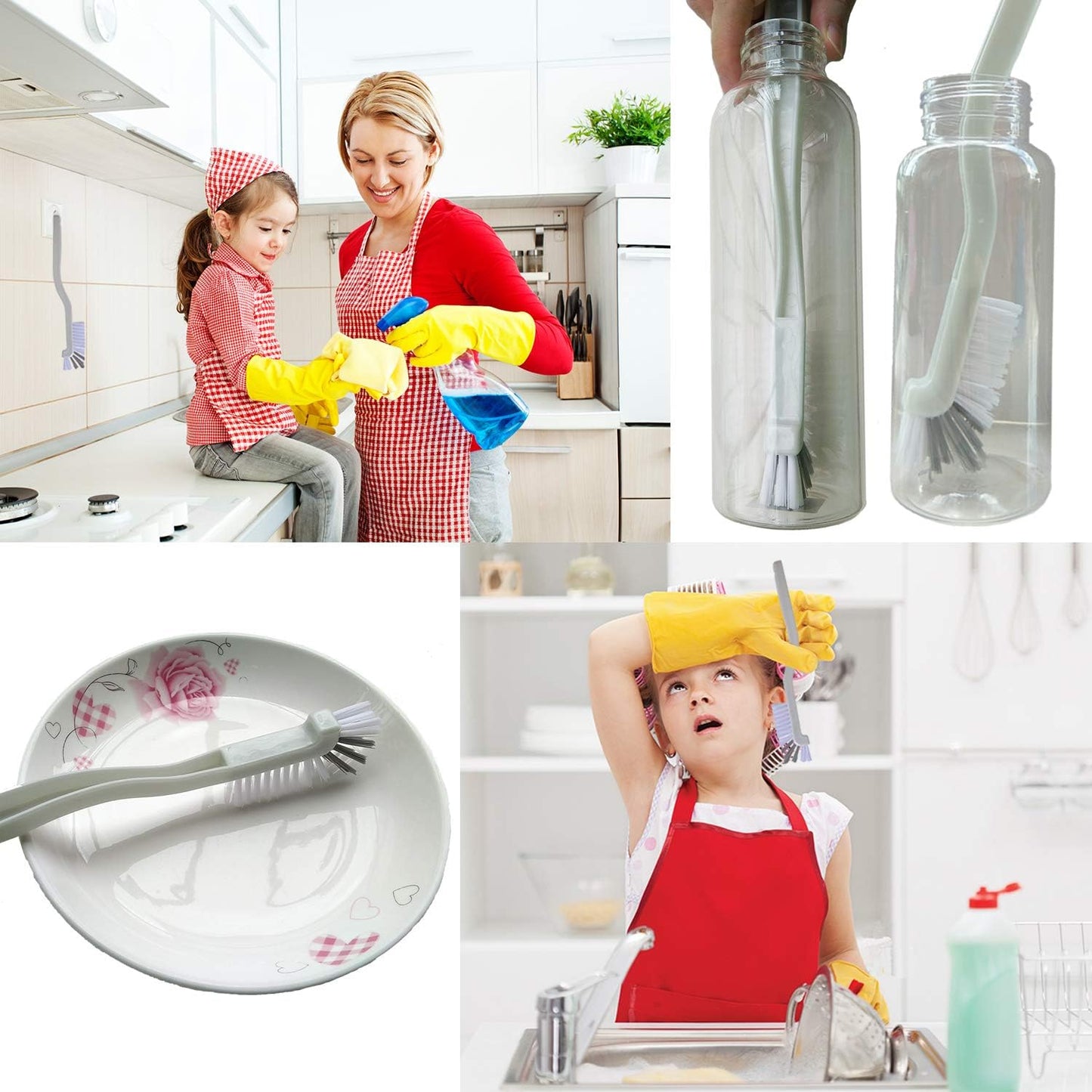 Cleaning Brush Shoe Kitchen Bottle Brush Sink Bathroom Household Dish Pot Pan Edge Corners Tile