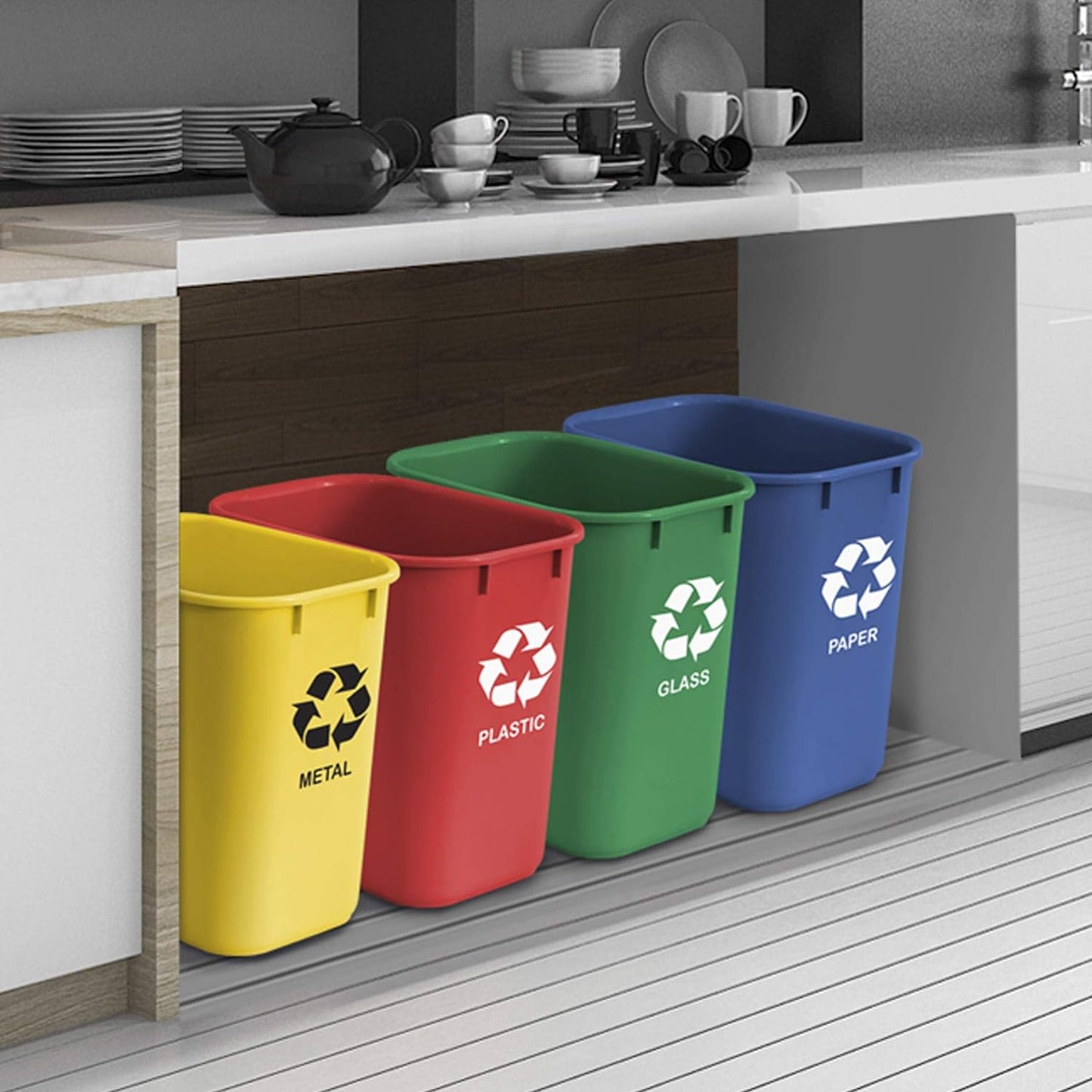 Acrimet Wastebasket Bin for Recycling, 6.75 Gallon/ 27 Quart/ 25.552 Liter (Made of Plastic)