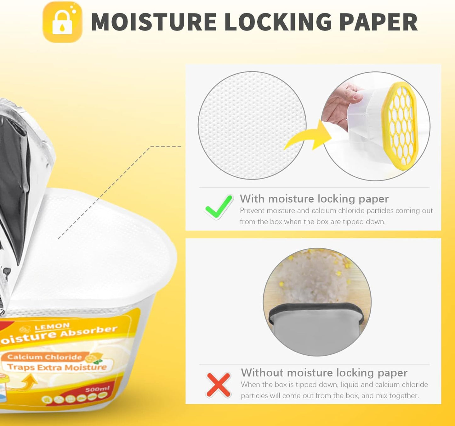 Vacplus Moisture Absorbers 6 Pack, 10.5 Oz Portable Humidity Absorber Boxes for Your Bathroom