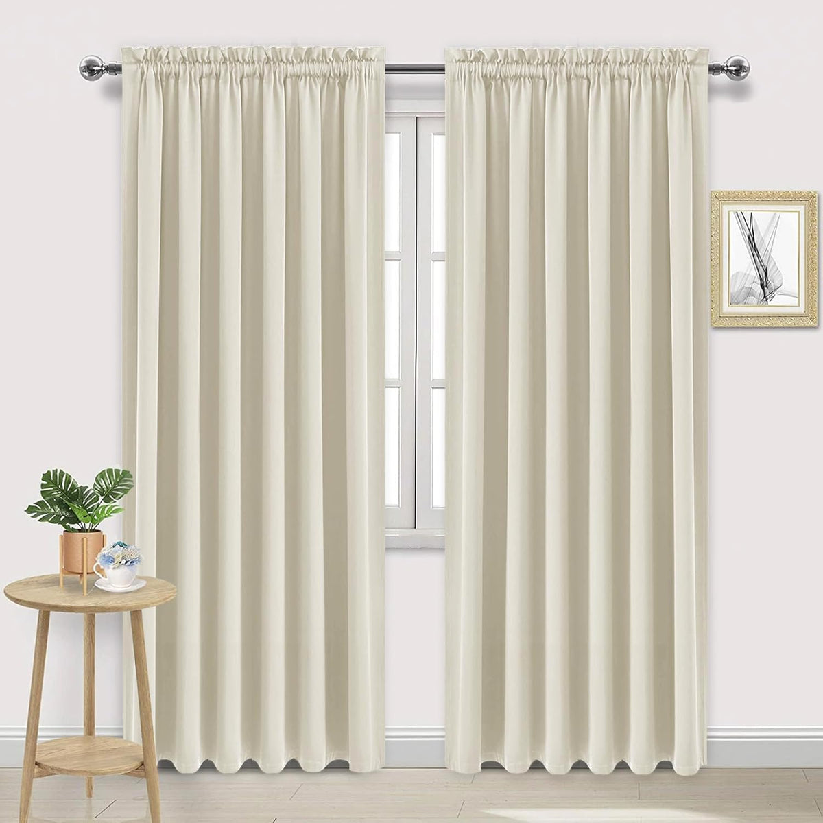 DWCN Blackout Curtains for Living Room Thermal Insulated, Energy Saving & Noise Reducing Bedroom