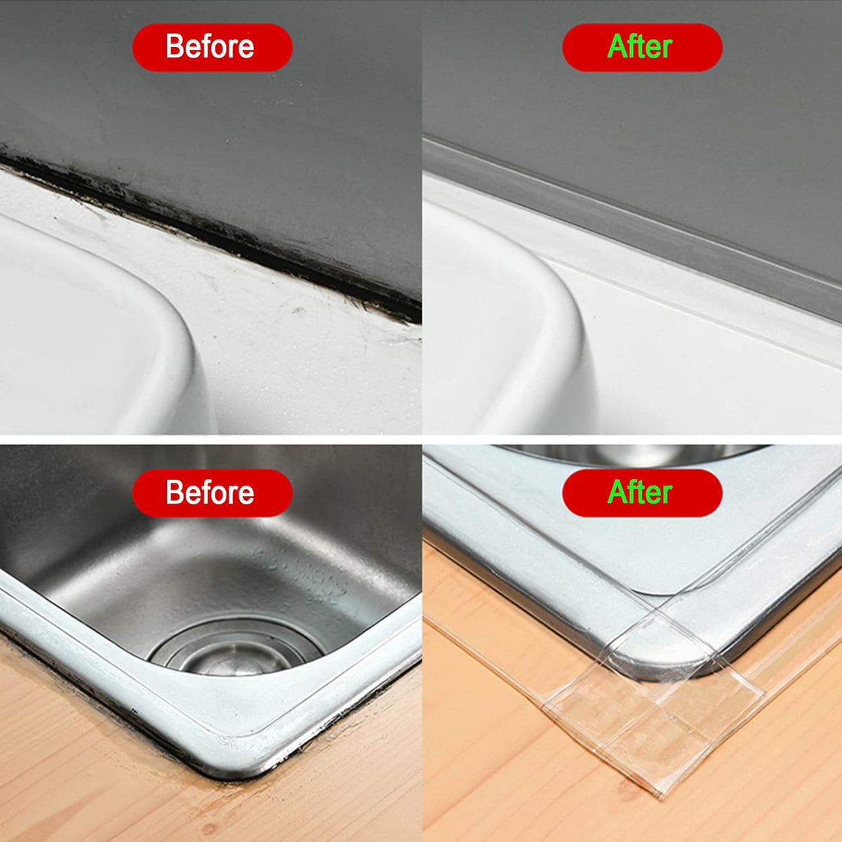 Caulk Tape Self Adhesive,Caulking Tape for Bathroom Sealant Strip Caulk Strip,Waterproof Caulking
