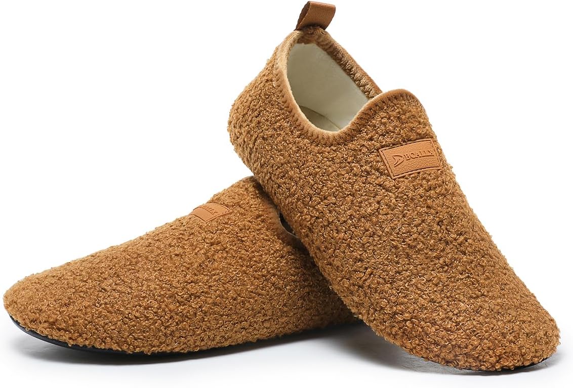 QZKDM Lightweight Slip on Grip Indoor House Slippers Barefoot Non Slip Home Exercise Yoga Shoes for