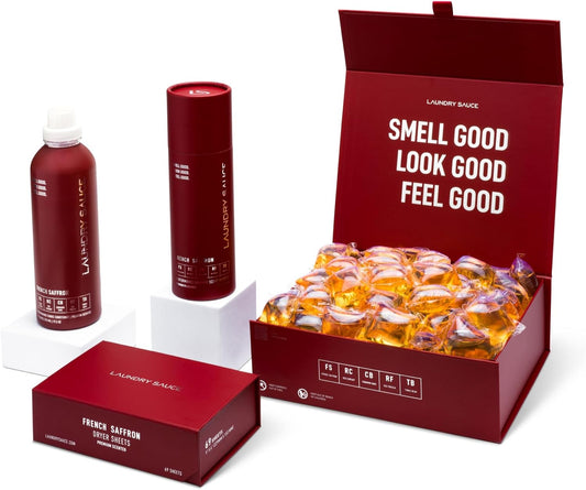 Laundry Sauce - Signature Bundle French Saffron, Scented Laundry Detergent Pods & Scent Booster