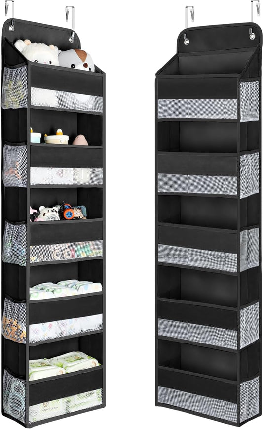 Yecaye 1 Pc Over the Door Organizer with 5 Bins 10 Side Pockets, 44lbs Load Hanging Bathroom and