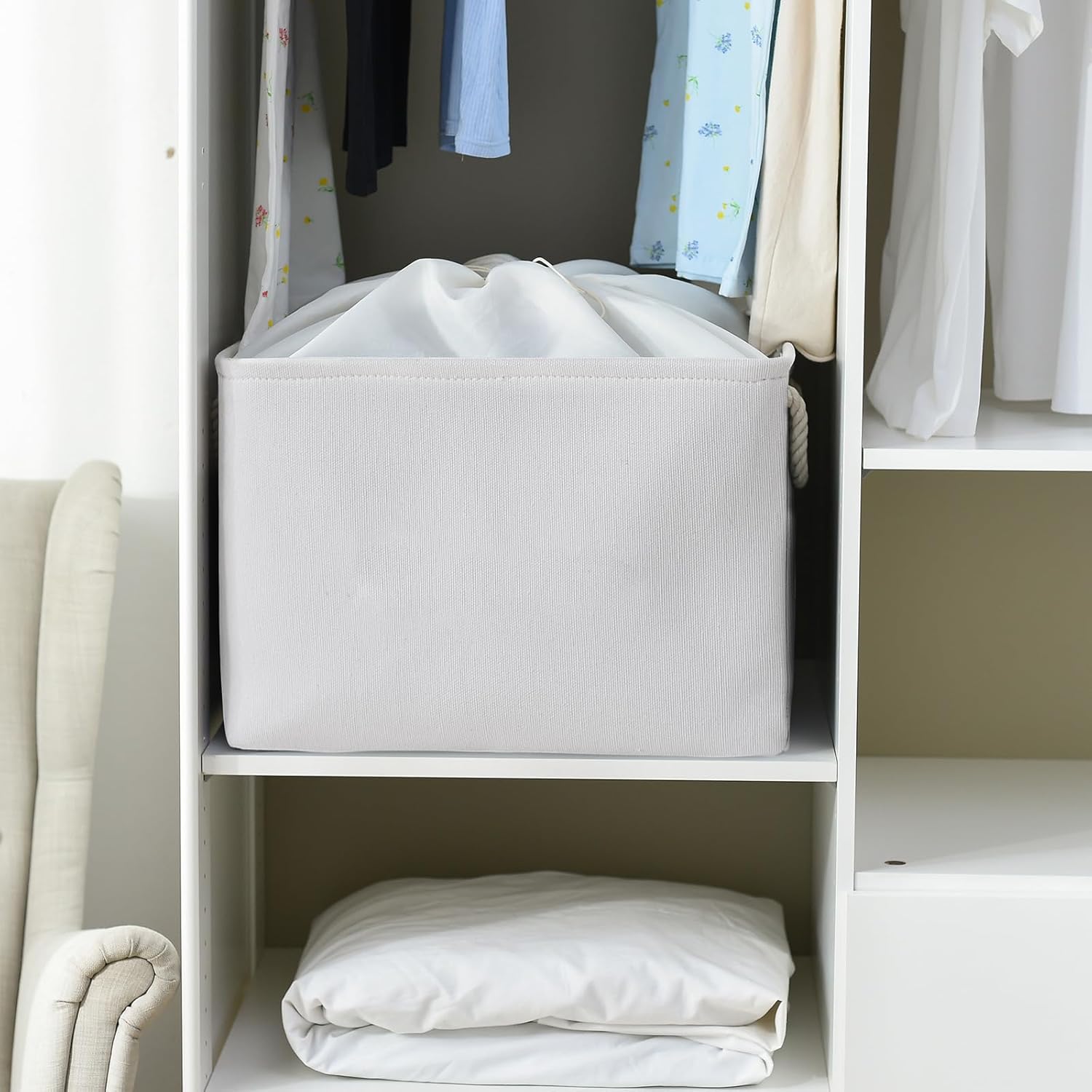 TheWarmHome Organization and Storage Basket for Shelves - Extra Jumbo 3 Pack 20.5x15.8x13.8 inch