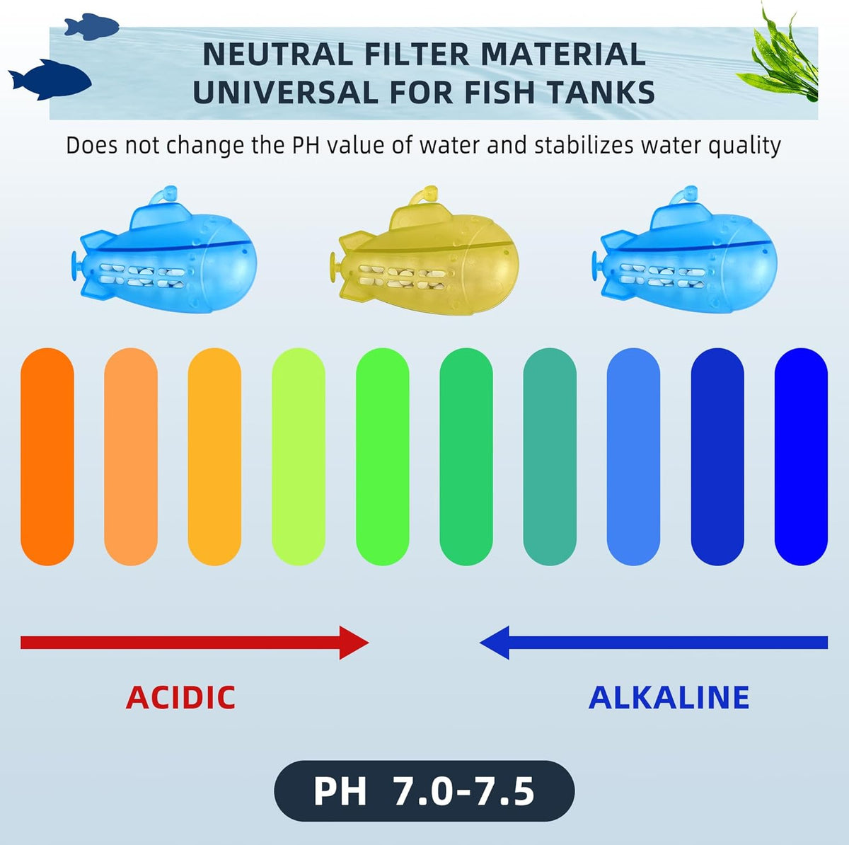 AMI PARTS Humidifier Tank Cleaner Adorable Submarine Purifie Water Soften Hard Water for Warm&Cool